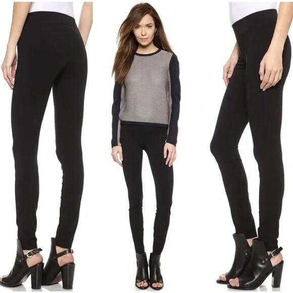 Helmut Lang Leggings S Reflex Skinny Pull On Pants Viscose Minimalist USA Made - Picture 1 of 8